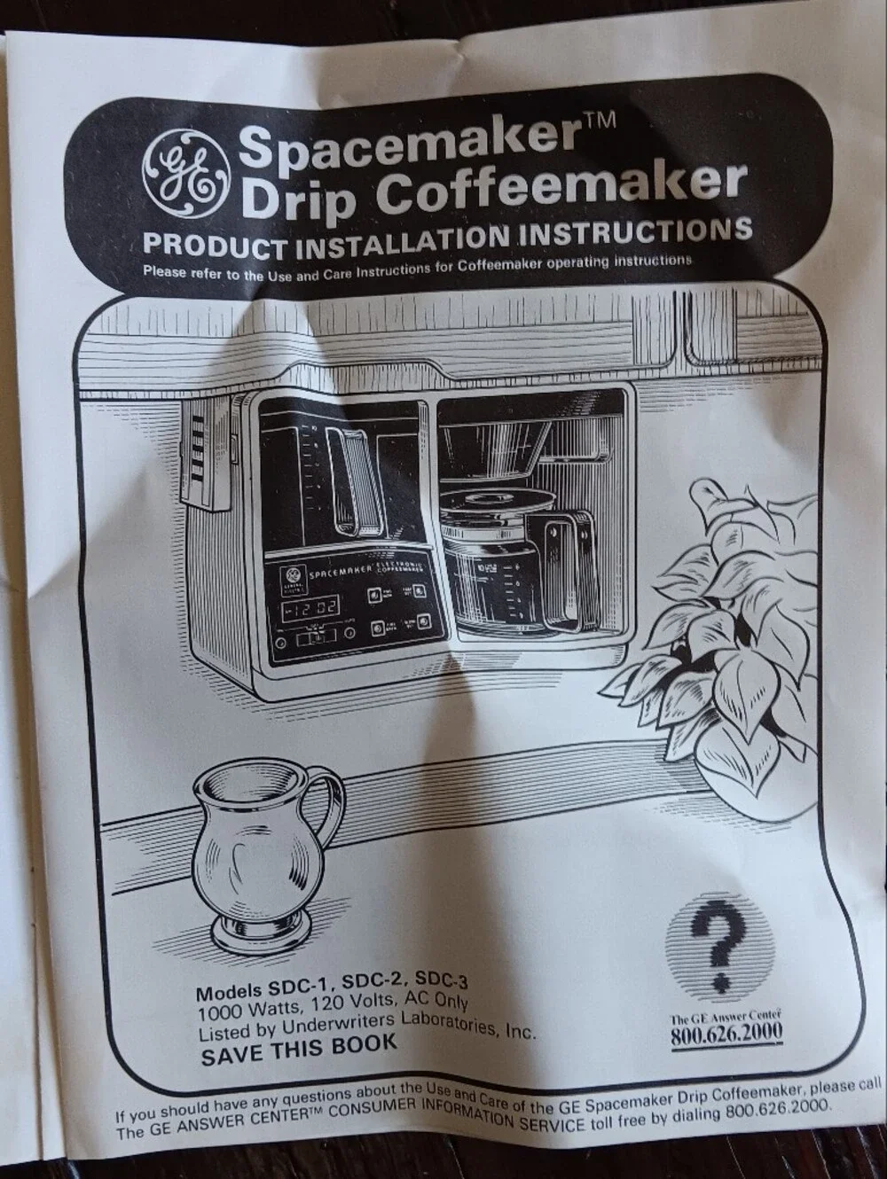 1980s GE Spacemaker Drip Coffeemaker, 80s Under Cabinet Mount Coffee Pot, In Box
